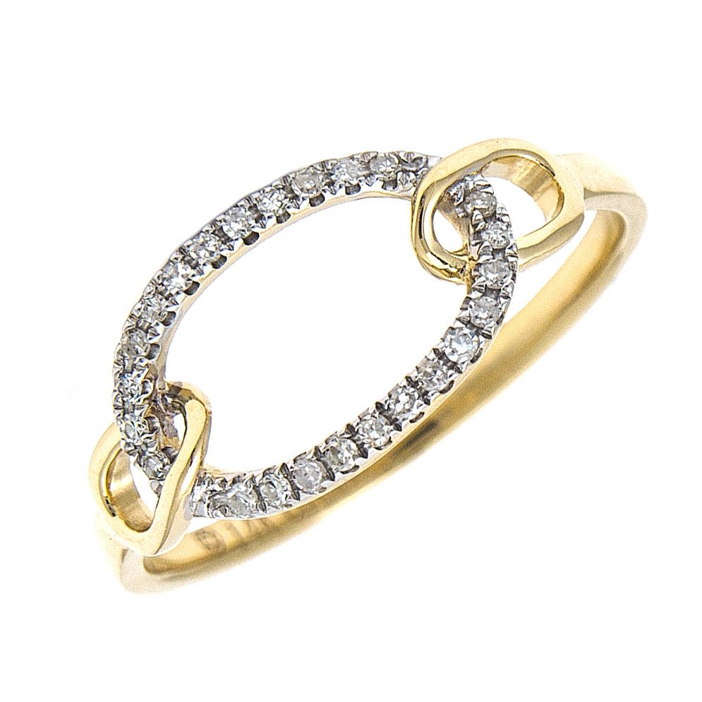 14K Yellow Gold Natural Diamond Ring size 7