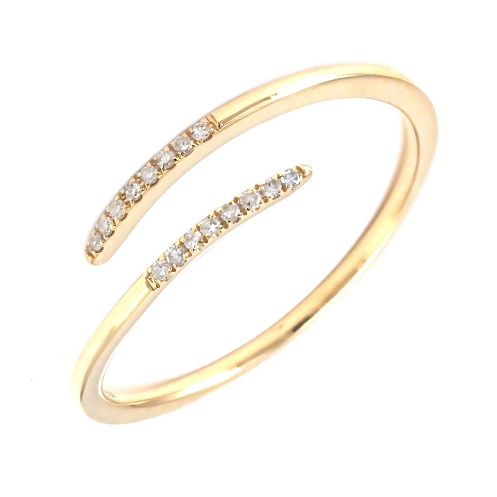14K Yellow Gold Natural Diamond Ring size 7