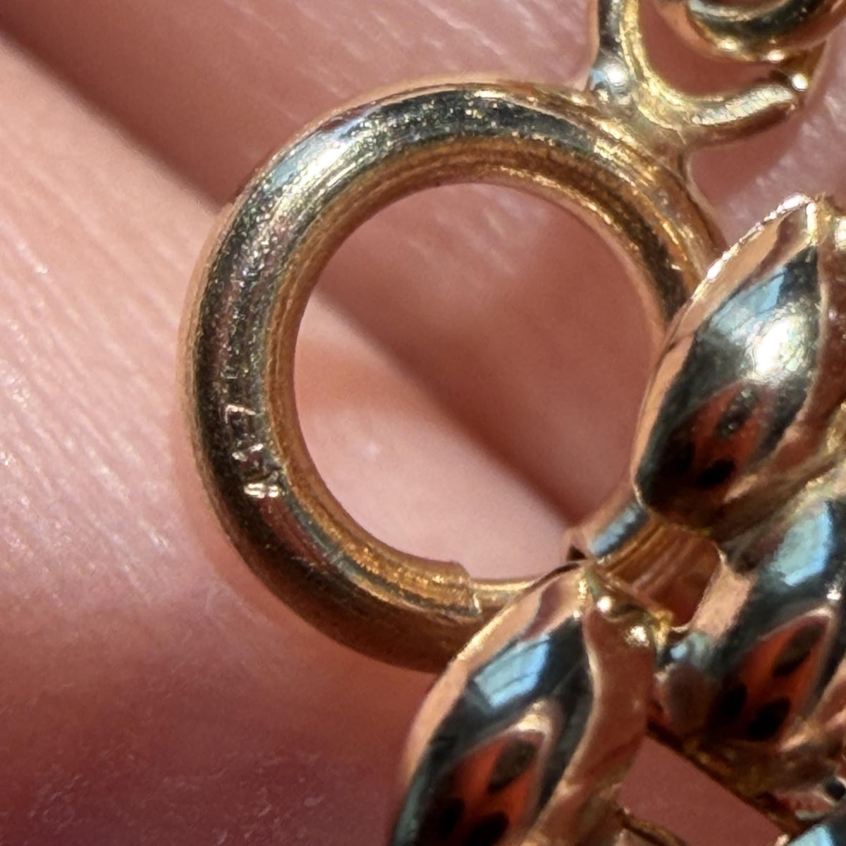 10K Real Gold 5mm Puffy Link Bracelet 8"