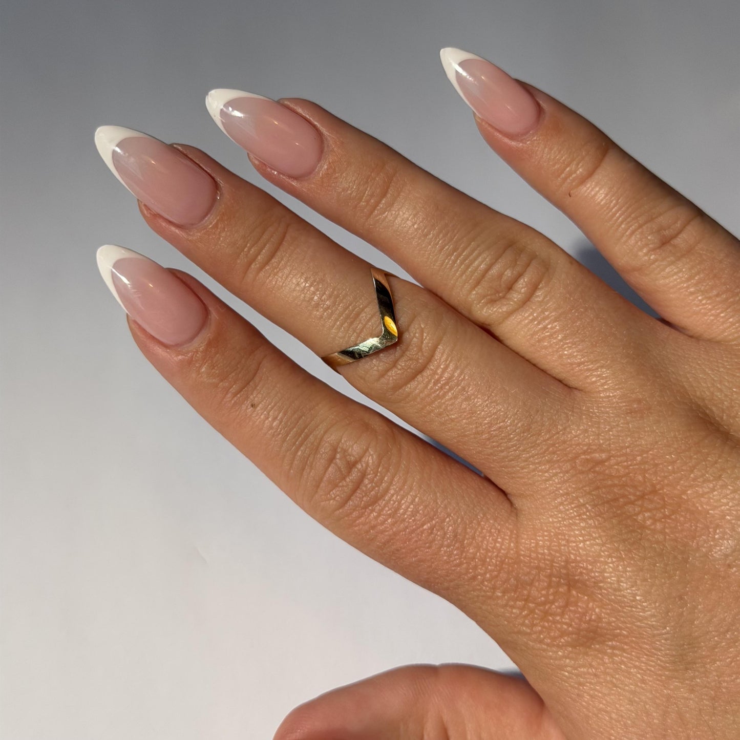 10K Real Yellow Gold Modern Wave Ring Size 7.25