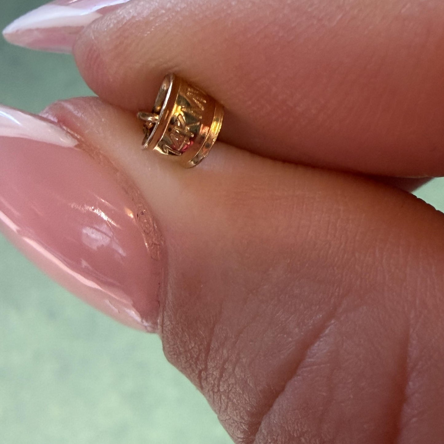 14K Real Yellow Gold Jesus Christ Cross Pendant