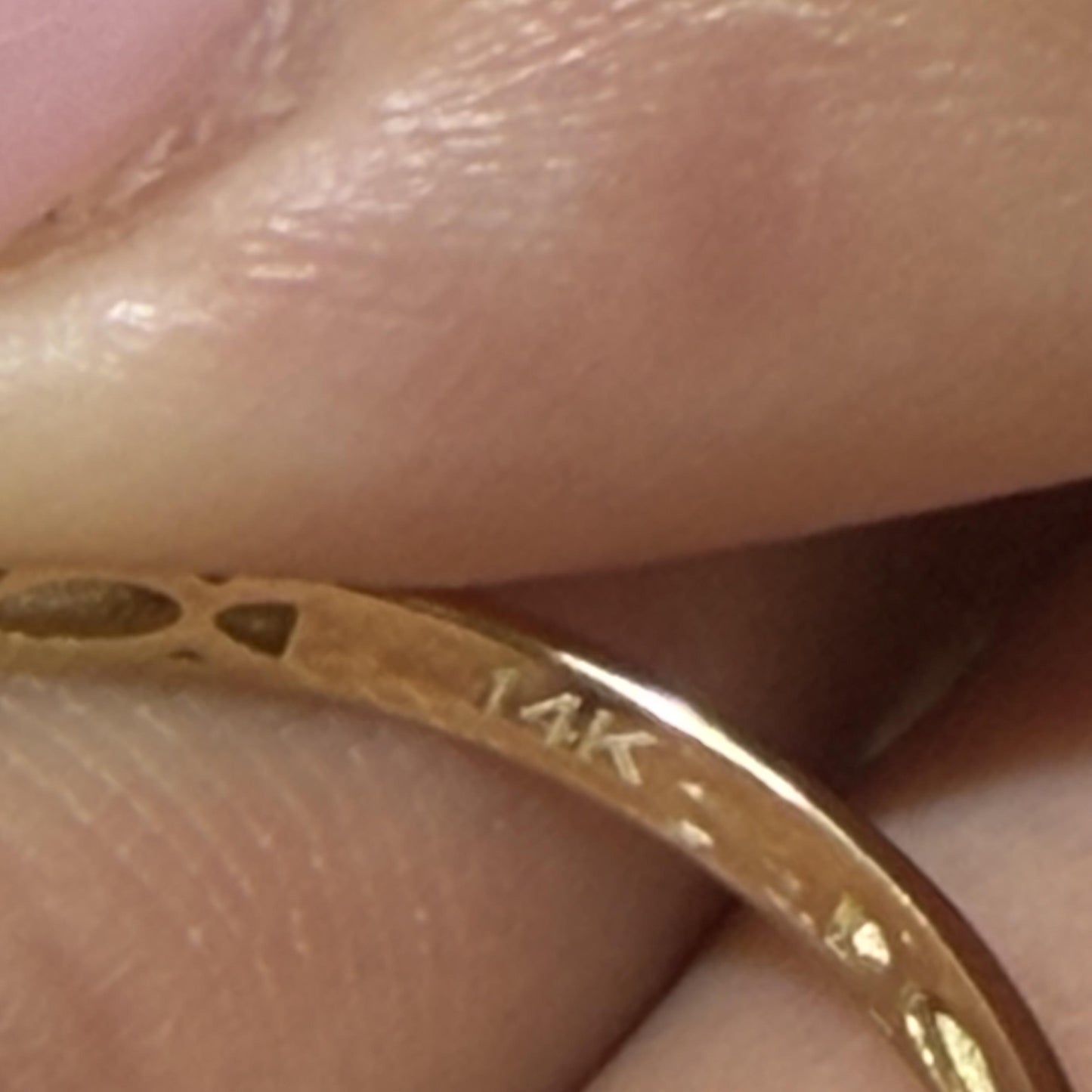 14K Real Gold Signet Ring Engravable Polished Finish Size 8
