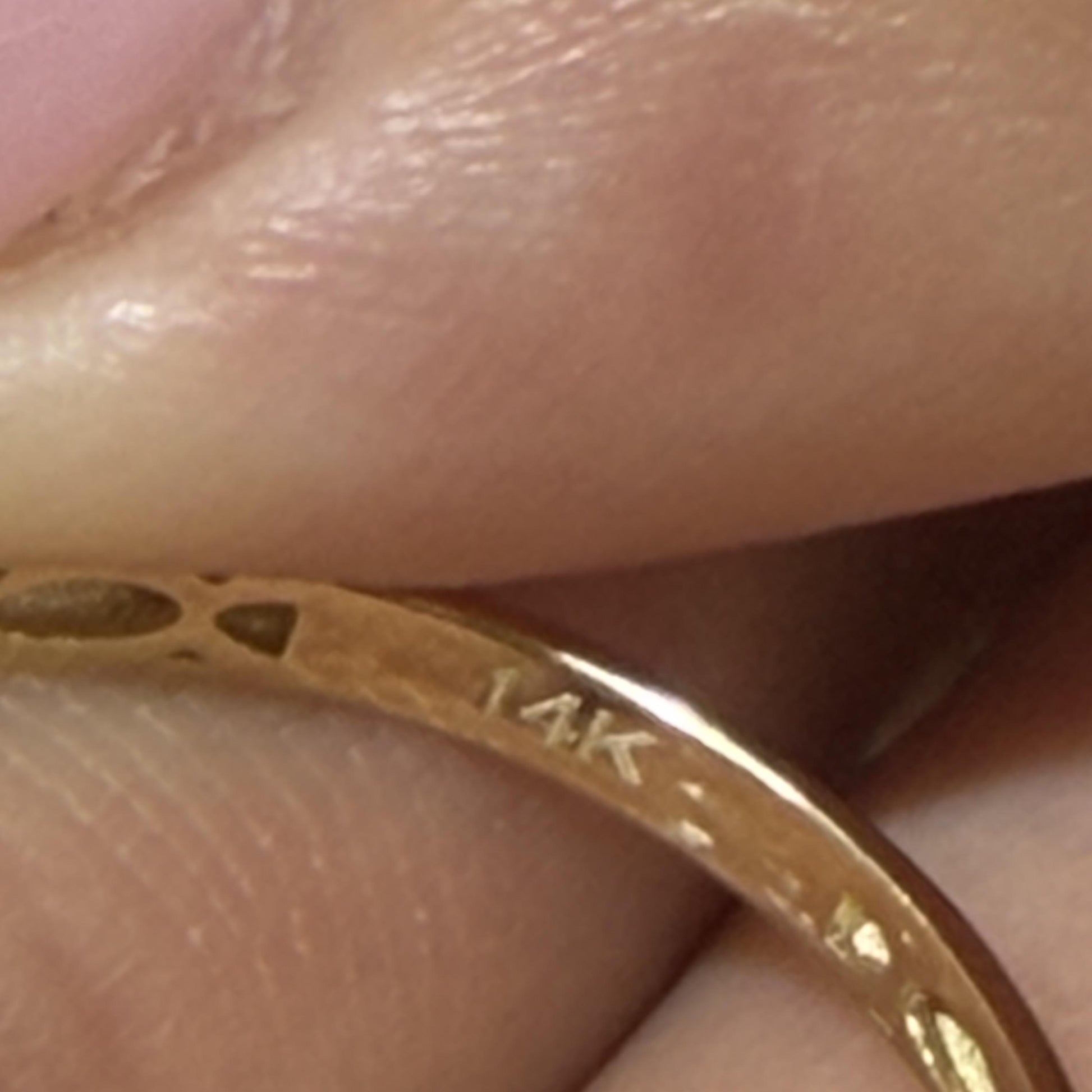 14K Real Gold Signet Ring Engravable Polished Finish Size 8